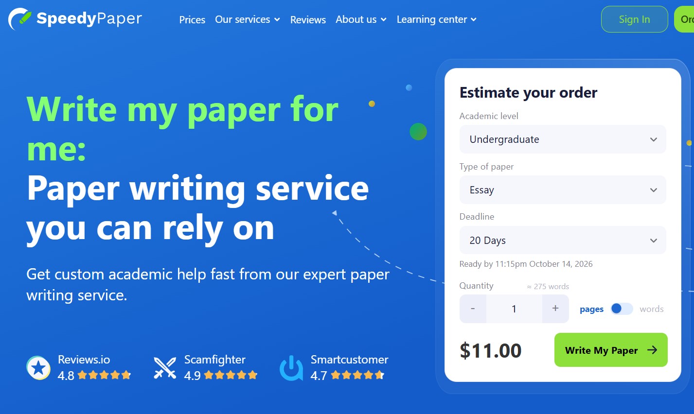 SpeedyPaper review