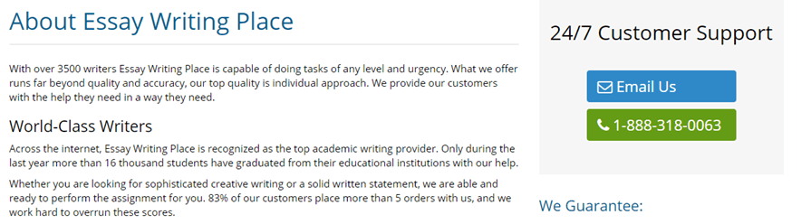 Essay-Writing-Place.com customer service