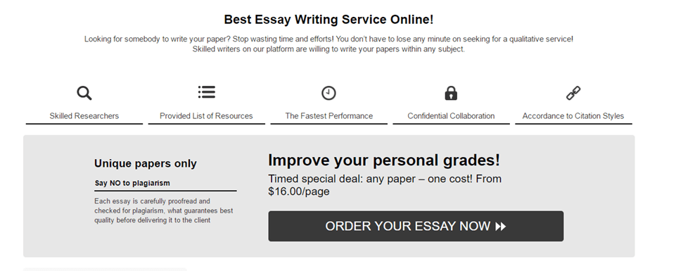 Essays.Essaysamurai.co.uk services