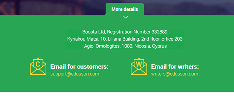 Edusson.com customer service