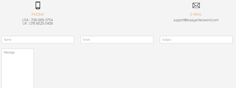 EssayWritersWorld.com customer service
