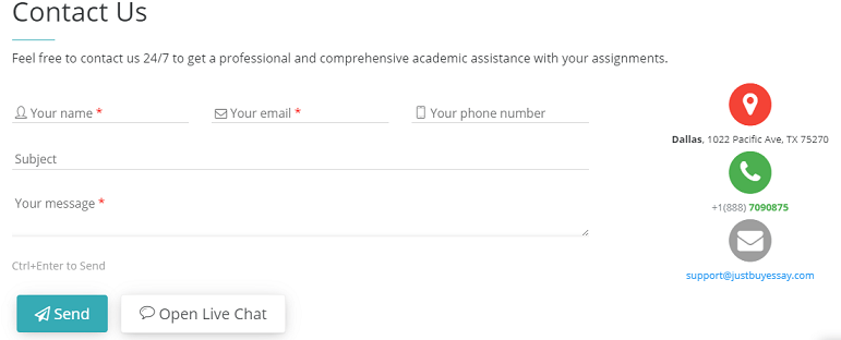 JustBuyEssay.com customer service