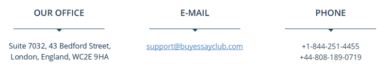 BuyEssayClub.com customer service
