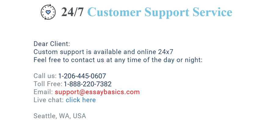 essaybasics.com customer support