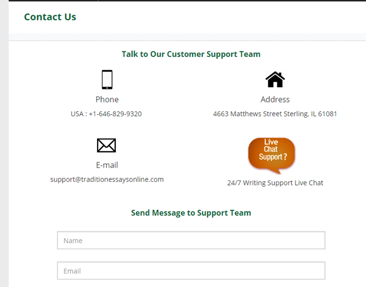 traditionalessaysonline.com customer support