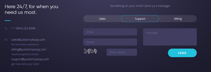 justdomyessay.com customer service