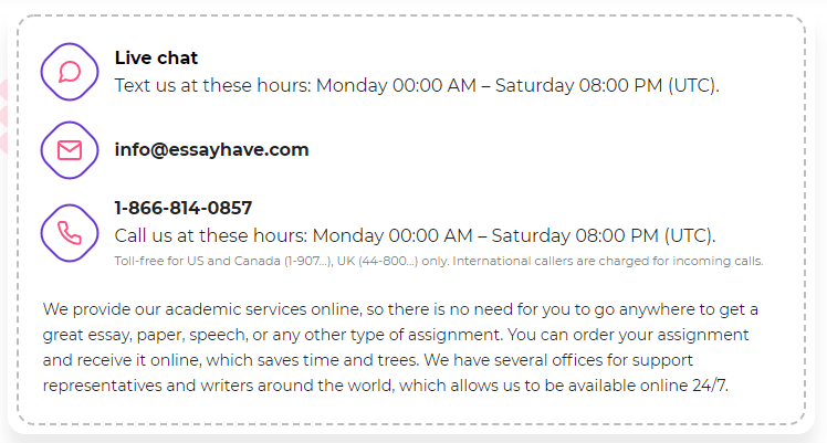 essayhave.com customer support