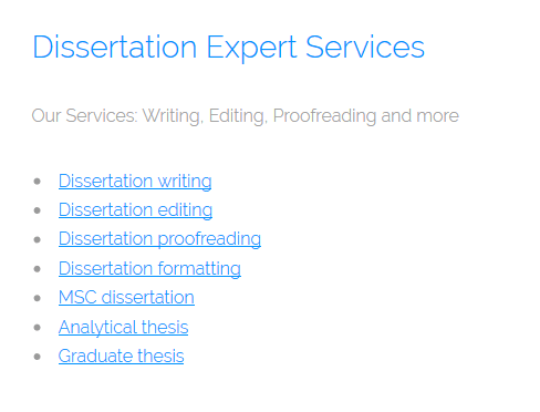 dissertationexpert.org services