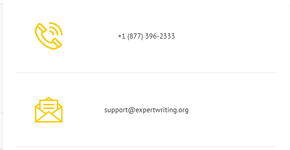 expertwriting.org customer service