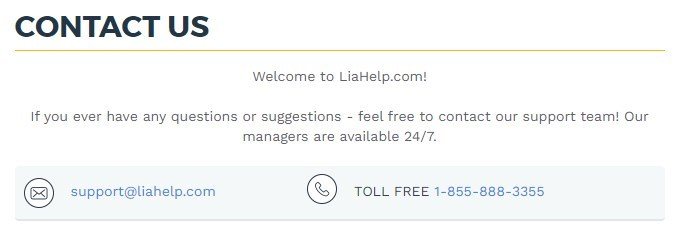 Lia help contacts